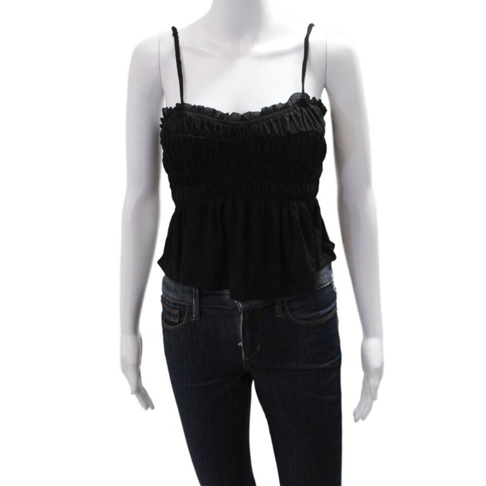 Sunday In Brooklyn Women Camisole Black Solid Bohemian Size M
